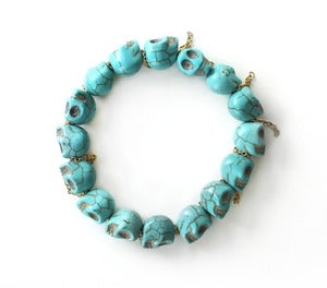Image of Skull & Chain Bead Bracelet
