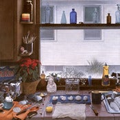 Image of Bellows Print "Kitchen Counter II (Dirty Dishes II)" - large