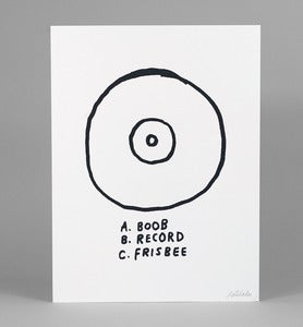 Image of BOOB, RECORD, FRISBEE Print