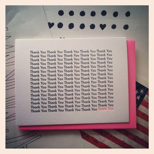 Image of THANK YOU THANK YOU Card