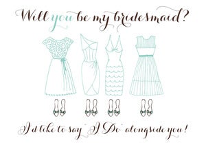Image of Will You Be My Bridesmaid Card