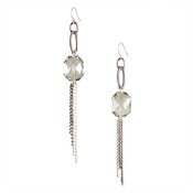 Image of emblem earrings: clear