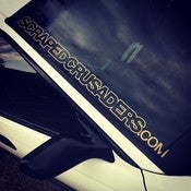 Image of Scraped.Crusaders. banner decal