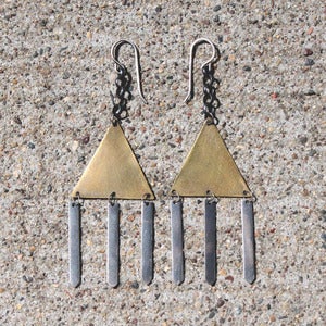 Image of Standing Pyramid Earrings