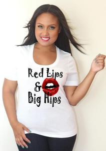 Image of Red Lips & Big Hips Tee - More Styles - Tess Munster Shop