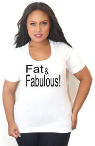Image of Fat & Fabulous Scoop Neck Tee - Plus Size Scoop Neck 
