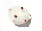 Image of White Pom Pom ring