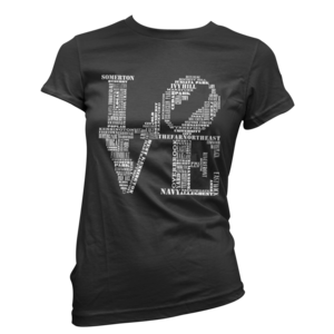 Image of Women's Aphillyated® LOVE Tee (Black/White)