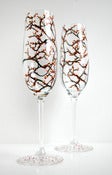 Image of Autumn Wedding Champagne Flutes-Set of 2