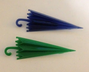 Image of Umbrella brooch - available in green and blue 