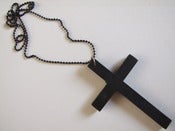 Image of Black Cross Necklace
