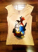 Image of Native Wolves natural boat-neck tee