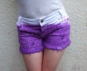 Image of 'Violet Dreams' Distressed Shorts