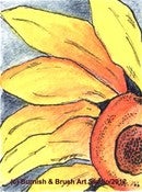 Image of Sunflower Study - Pen & Ink Illustration