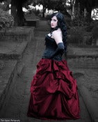 Image of  Elegant Belle Victorian Steampunk Skirt Ruby Burgundy