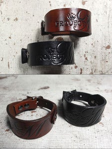 Image of Custom Geniue Leather Cuff with YOUR Logo or Design