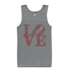 Image of Classic LOVE Tank (Grey/Red)  