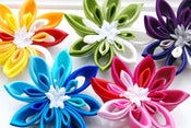 Image of Ombre Fascinator - 2 Layer Ombre Kanzashi Flower Headpiece - Choose your colour