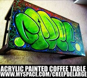 Image of ACRYLIC PAINTED TABLE