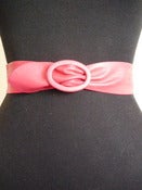 Image of deep pink leather belt