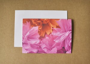 Image of crepe flower tangerine card