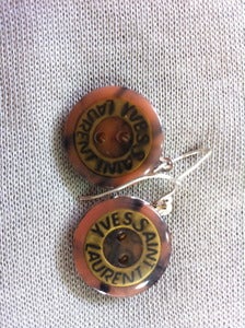 Image of Vintage YSL button earrings