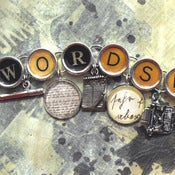 Image of Wordsmith Charm Bracelet Writers Authors Jewelry