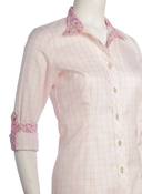 Image of White Pink Window Pane Oxford/Posie *NEW*
