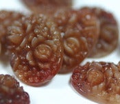 Image of Large Pressed Carnelian Cabochons~ Vintage Japanese