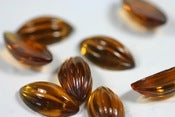 Image of Vintage Glass Cabochons~ In Blue and Amber
