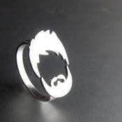 Image of Hair & Beard Ring - Handmade Silver Ring