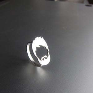 Image of Hair & Beard Ring - Handmade Silver Ring