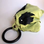 Image of Celadon Green Leather Bracelet Handbag