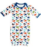 Image of Organic Newbie Gown - Whale