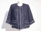 Image of Lane Bryant Navy Blue White Blazer Sz 18 