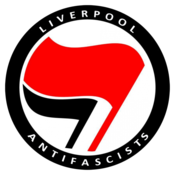 Image of LiverAF flag logo t-shirt