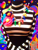 Image of LIMITED EDITION ALIEN N' FLOWERS NECKLACE