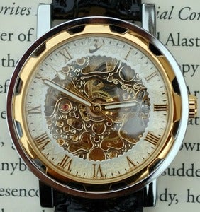 Image of Gold and Ivory Wind-Up Wrist Watch
