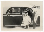 Image of PHOTOGRAPHER'S REFLECTION IN CAR WINDOW VINTAGE SNAPSHOT PHOTO 
