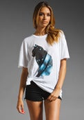 Image of Wildfox "Galaxy Cat" Donovan Tee in Clean White