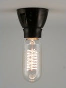 Image of BAKELITE | plain vintage ceiling light | BLACK STRAIGHT