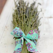 Image of Pink Flowers Fabric Ribbon