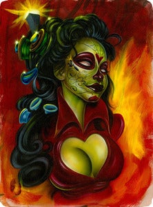 Image of "Electric Day of the Dead" Mini Print by Joe Capobianco