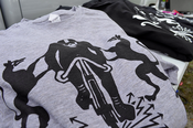 Image of STANRIDGE GHOST RIDER EMBLEM TEES - BLACK ON GREY 