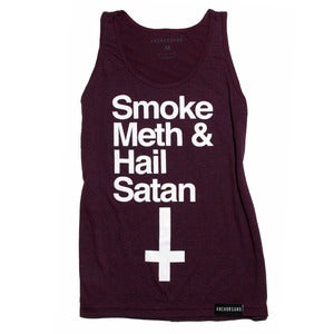 Image of Smoke Meth & Hail Satan Cranberry Tank