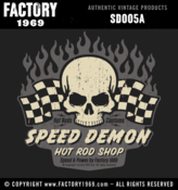 Image of Speed Demon skull & flames 001 - SD005A
