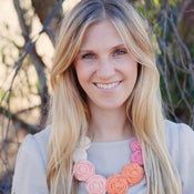 Image of NEW! modern pearl original rosette statement necklace {colorwheel in sherbet}