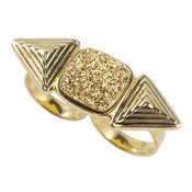 Image of Cleo Ring - Gold Druzy