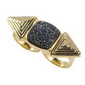 Image of Cleo Ring - Black Druzy