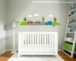 Image of Transport and Cars Wall Decal Sticker M010 Nursery Boys Bedroom